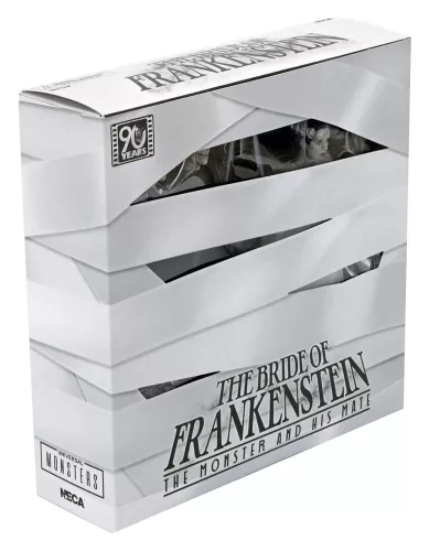 Universal Monsters 2-Pack Action Figure Bride of Frankenstein 90th Anniversary The Monster & His Mate (B&W) 18 cm