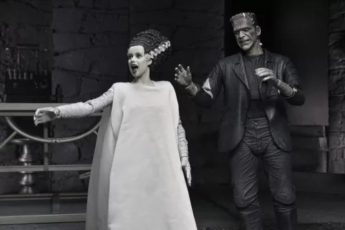 Universal Monsters 2-Pack Action Figure Bride of Frankenstein 90th Anniversary The Monster & His Mate (B&W) 18 cm