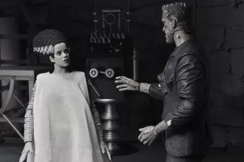 Universal Monsters 2-Pack Action Figure Bride of Frankenstein 90th Anniversary The Monster & His Mate (B&W) 18 cm