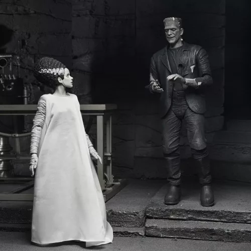 Universal Monsters 2-Pack Action Figure Bride of Frankenstein 90th Anniversary The Monster & His Mate (B&W) 18 cm