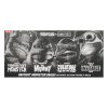 Universal Monsters x Teenage Mutant Ninja Turtles Figurák 4-Pack Turtles Black & White 18 cm