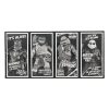 Universal Monsters x Teenage Mutant Ninja Turtles Figurák 4-Pack Turtles Black & White 18 cm