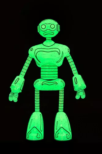 Teenage Mutant Ninja Turtles (Mirage Comics) Action Figure Transmat Fugitoid GID 18 cm