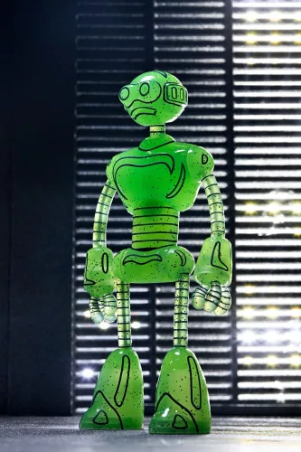 Teenage Mutant Ninja Turtles (Mirage Comics) Action Figure Transmat Fugitoid GID 18 cm