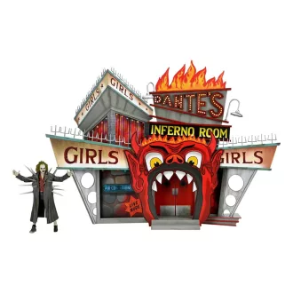   Beetlejuice (1988) Diorama Trenchcoat with Spikes Inferno Room Deluxe Set
