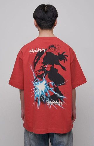 Naruto Shippuden T-Shirt Graphic Red Size XL