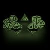 Oakie Doakie Dice RPG Set Metal Glow in the Dark - Druid's Blaze (7)