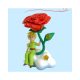 The Little Prince Figure Under the Rose 9 cm