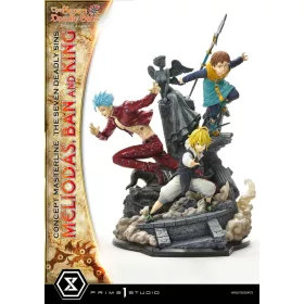   Seven Deadly Sins Concept Masterline Series Statue Meliodas, Ban and King 55 cm