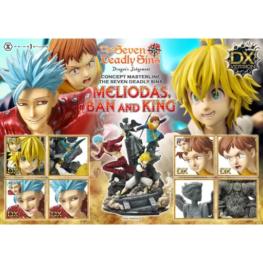 Seven Deadly Sins Concept Masterline Series Statue Meliodas, Ban and King Deluxe Version 55 cm