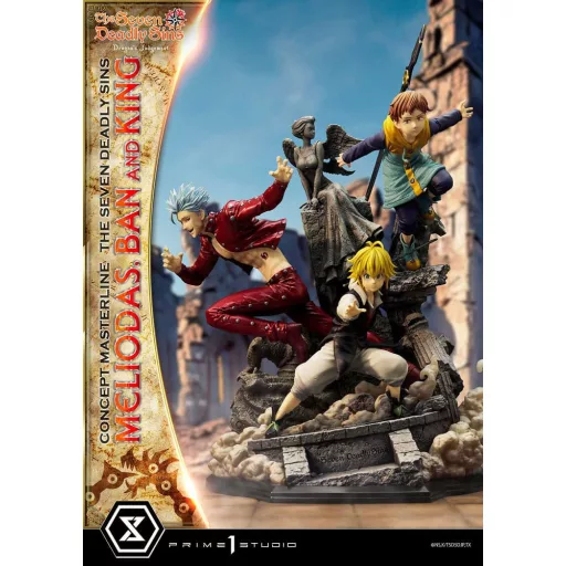 Seven Deadly Sins Concept Masterline Series Statue Meliodas, Ban and King 55 cm
