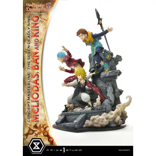 Seven Deadly Sins Concept Masterline Series Statue Meliodas, Ban and King 55 cm