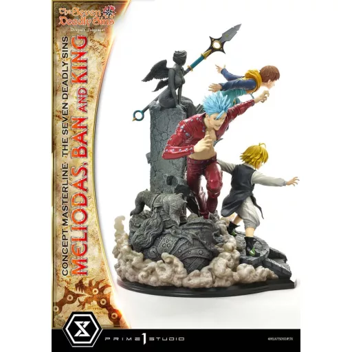 Seven Deadly Sins Concept Masterline Series Statue Meliodas, Ban and King 55 cm