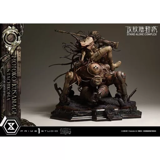 Ghost in the Shell Stand Alone Complex The Legend of Beauty and the Beast Statue 1/4 Motoko Kusanagi & Tachikoma Art by Entei Ryu Bonus Version 53 cm