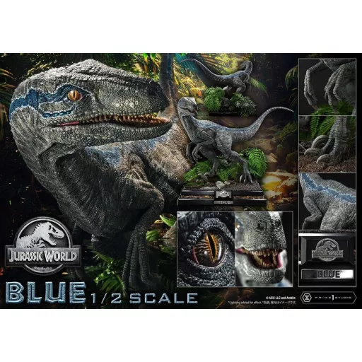 Jurassic World: Fallen Kingdom (Film) Legacy Museum Collection Statue 1/2 Blue 88 cm