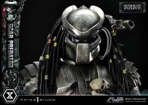 The Alien vs. Predator Museum Masterline Series Statue 1/3 Scar Predator Deluxe Bonus Version 93 cm