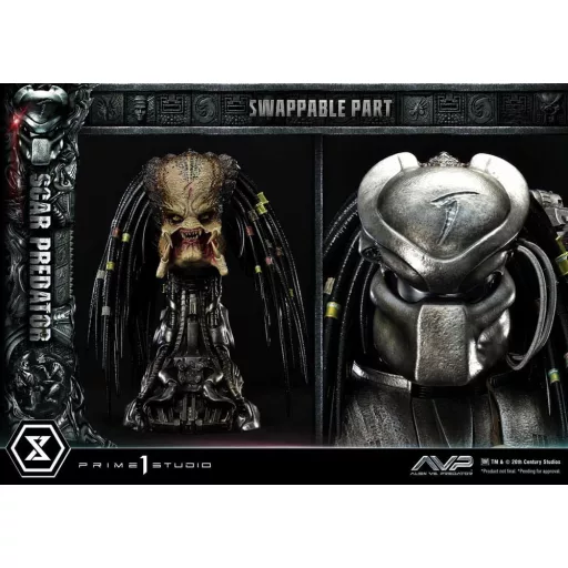 The Alien vs. Predator Museum Masterline Series Statue 1/3 Scar Predator Deluxe Bonus Version 93 cm