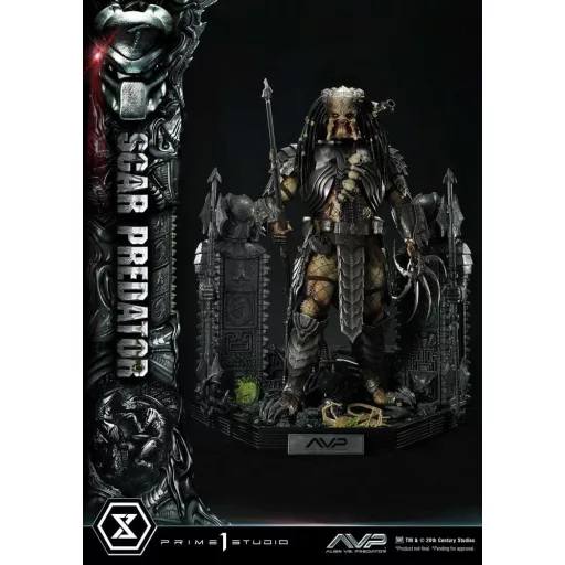 The Alien vs. Predator Museum Masterline Series Statue 1/3 Scar Predator Deluxe Bonus Version 93 cm