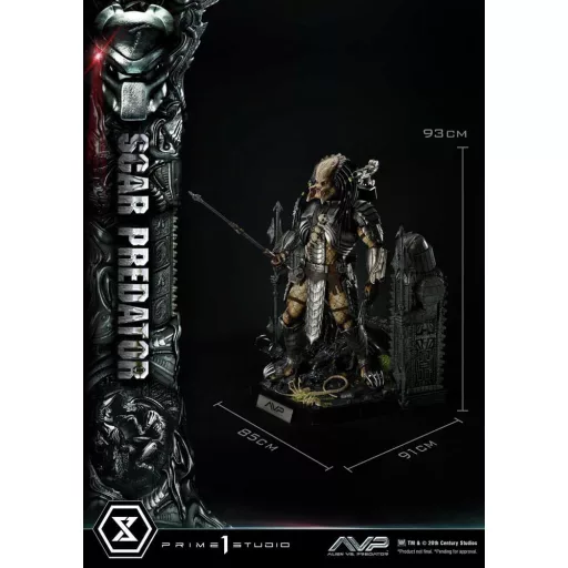 The Alien vs. Predator Museum Masterline Series Statue 1/3 Scar Predator Deluxe Bonus Version 93 cm