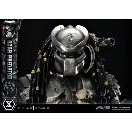 The Alien vs. Predator Museum Masterline Series Statue 1/3 Scar Predator Deluxe Bonus Version 93 cm