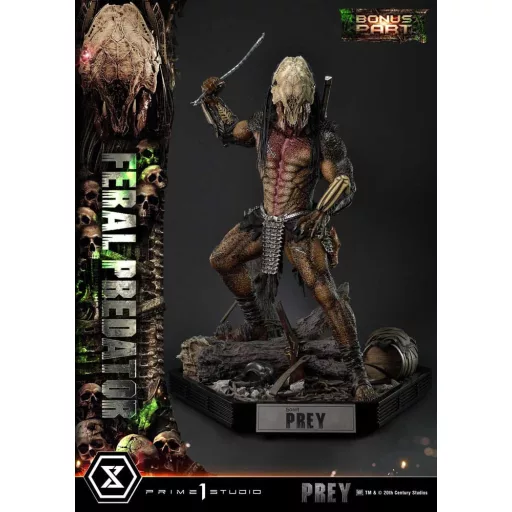 Prey (Movie) Museum Masterline Series Statue 1/3 Feral Predator Deluxe Bonus Version 89 cm