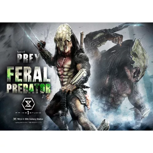 Prey (Movie) Museum Masterline Series Statue 1/3 Feral Predator Deluxe Bonus Version 89 cm