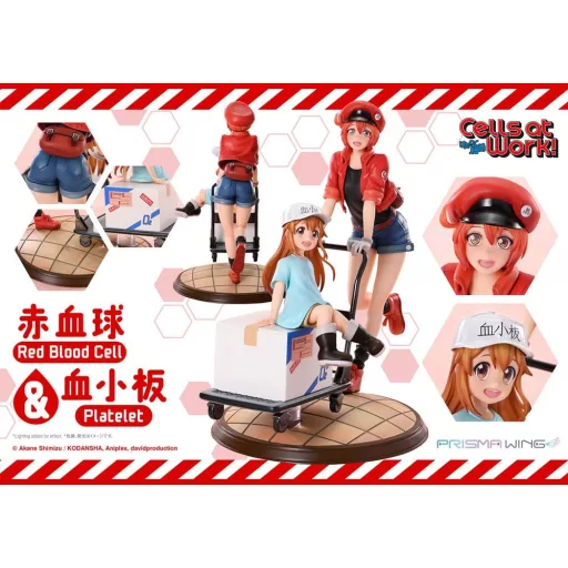 Cells at Work Prisma Wing PVC Statue Red Blood Cell & Platelet  26 cm
