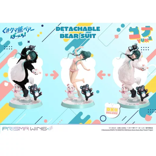 Kuma Kuma Kuma Bear Punch! Prisma Wing PVC Statue 1/7 Yuna Deluxe Version 28 cm
