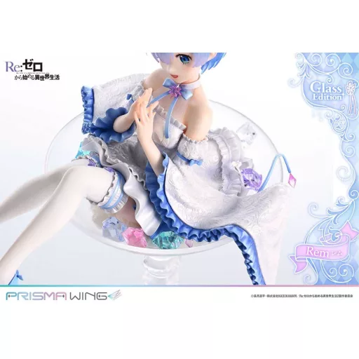 Re:Zero - Starting Life in Another World Prisma Wing PVC Szobor 1/7 Rem Glass Edition 23 cm