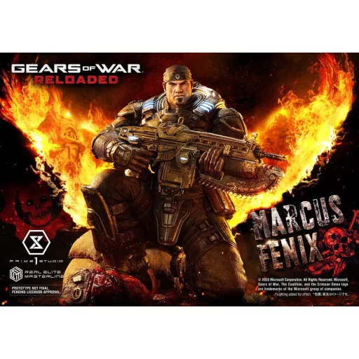 Gears of War: Reloaded Real Elite Masterline Series Statue 1/3 Marcus Fenix Ultimate Bonus Version 97 cm