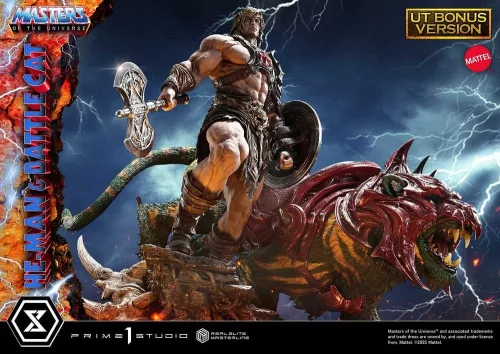 Masters of the Universe Real Elite Masterline Series Statue 1/4 He-Man & Battle Cat Ultimate Bonus Version 86 cm