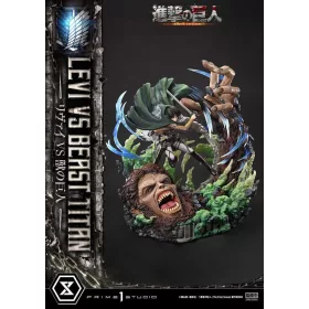   Attack on Titan Ultimate Premium Masterline Series Statue 1/4 Levi Versus Beast Titan 73 cm