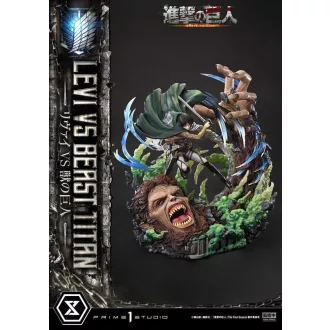   Attack on Titan Ultimate Premium Masterline Series Statue 1/4 Levi Versus Beast Titan 73 cm