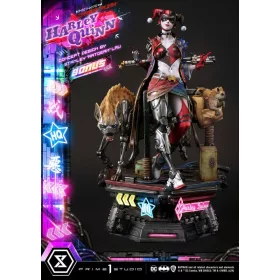   Batman Ultimate Premium Masterline Series Statue Cyberpunk Harley Quinn Deluxe Bonus Version 60 cm