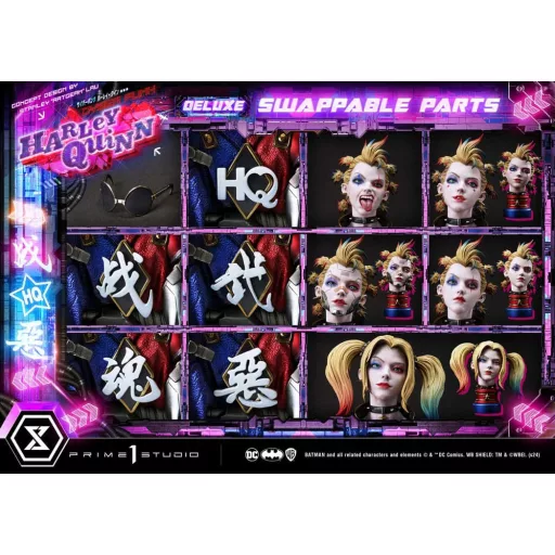 Batman Ultimate Premium Masterline Series Statue Cyberpunk Harley Quinn Deluxe Bonus Version 60 cm