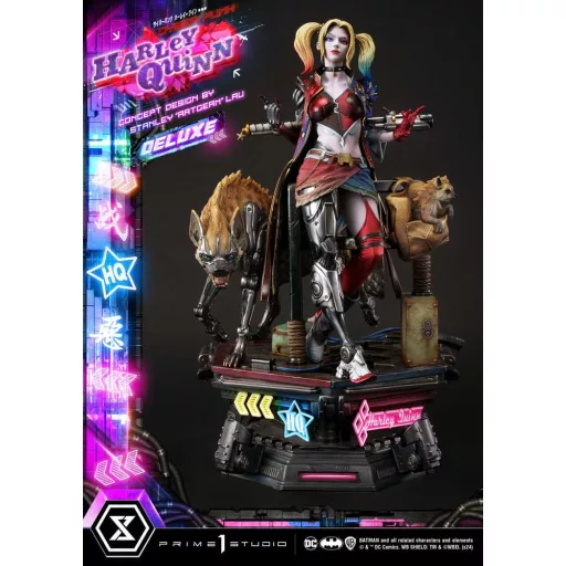 Batman Ultimate Premium Masterline Series Statue Cyberpunk Harley Quinn Deluxe Bonus Version 60 cm