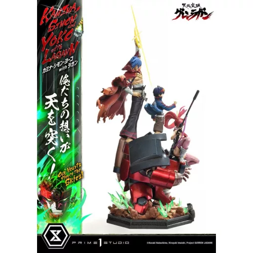 Gurren Lagann Ultimate Premium Masterline Series Statue 1/4 Kamina, Simon & Yoko with Lagann Deluxe Version 97 cm