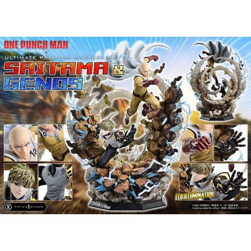 One-Punch Man Premium Masterline Series Statue 1/4 Saitama & Genos 73 cm
