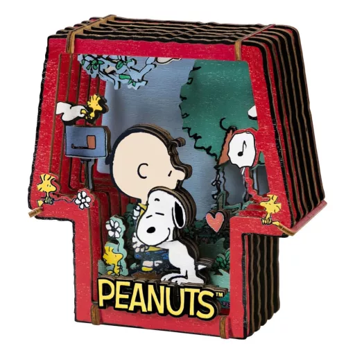 Peanuts Puremind Model Kit Wooden Theater Healing Hug