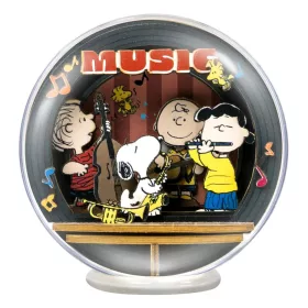   Peanuts Puremind Model Kit Globe Wooden Theater Globe Night of Music