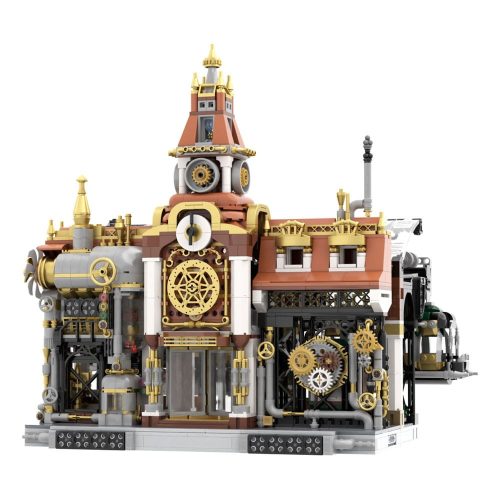 Original-Steampunk Series Construction Set Steampunk Railway Station 36 cm