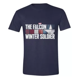   The Falcon and the Winter Soldier T-Shirt Action HR Logo Navy Size XL