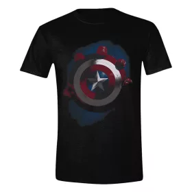   Captain America Brave New World T-Shirt Captain America Shield with Red Size M