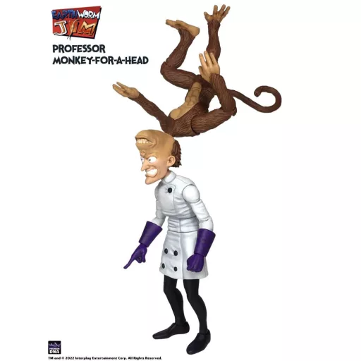 Earthworm Jim Action Figure Wave 1: Professor Monkey-For-A-Head 28 cm