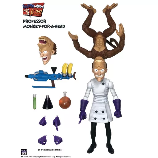 Earthworm Jim Action Figure Wave 1: Professor Monkey-For-A-Head 28 cm