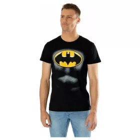 DC Comics T-Shirt Batman Logo Ripped Bevel Size L