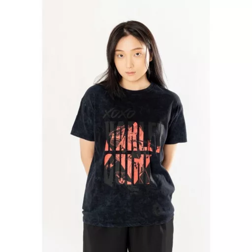 DC Comics T-Shirt Harley Quinn Acid Wash Xoxo