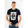 DC Comics T-Shirt The Joker Acid Wash Playing Card Size M