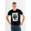 DC Comics T-Shirt The Joker Acid Wash Playing Card Size XXL