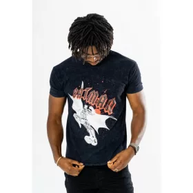 Batman T-Shirt Rock Acid Wash Size S